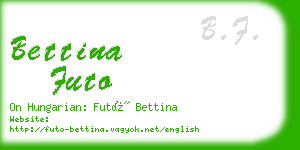 bettina futo business card