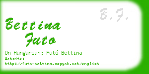 bettina futo business card